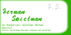 herman spielman business card